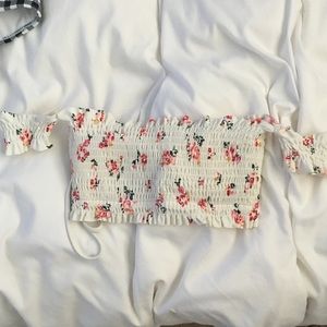 Floral Off the Shoulder Underwire Bikini Top